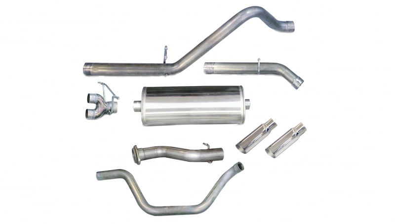 Chevrolet Silverado Performance Exhaust - Dual Rear Exit - CORSA Performance - Cat-Back Sport - Polished - `07-`09